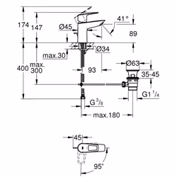 GROHE BauLoop Cromo - Vista aggiuntiva 5