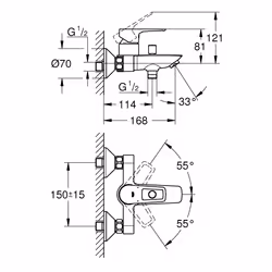 GROHE BauLoop Cromo - Vista aggiuntiva 5