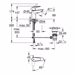 GROHE BauEdge Cromo - Vista aggiuntiva 6