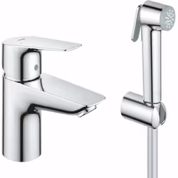 Miscelatore monocomando per lavabo con doccetta bidet montaggio a foro singolo leva metallica Cartuccia in ceramica GROHE Lon ...