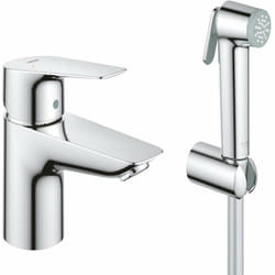 Grohe - Start Edge - Miscelatore da lavabo con doccetta bidet, cromo 23773001