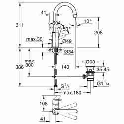 GROHE BauEdge Cromo - Vista aggiuntiva 5
