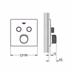 GROHE Grohtherm SmartControl Grafite