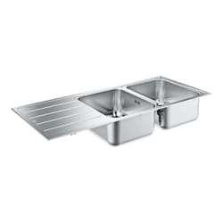 GROHE K500 80-S Lavello montato su piano Rettangolare Acciaio inox
