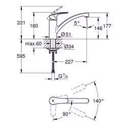 GROHE Eurosmart Cromo - Vista aggiuntiva 5