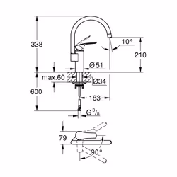 GROHE Eurosmart Cromo - Vista aggiuntiva 4