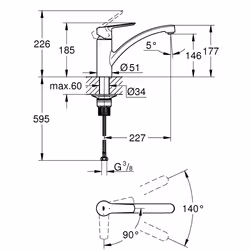 GROHE Start Cromo - Vista aggiuntiva 5