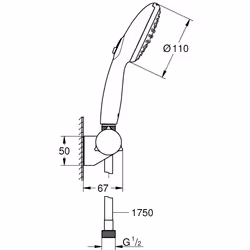 GROHE Tempesta 110 sistema di doccia Cromo - Vista aggiuntiva 4
