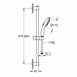 GROHE Tempesta 110 sistema di doccia Cromo - Vista aggiuntiva 4