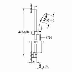 GROHE Tempesta 110 sistema di doccia Cromo - Vista aggiuntiva 4