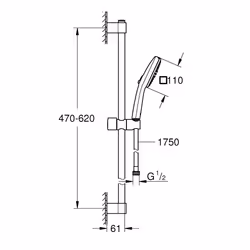 GROHE Tempesta Cube 110 sistema di doccia Cromo - Vista aggiuntiva 4