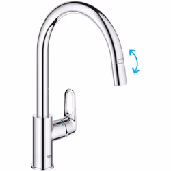 Il rubinetto da cucina GROHE Start Flow dal design accattivante è un piacere da usare e funziona perfettamente per tutta la v ...