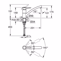 GROHE BauClassic Cromo - Vista aggiuntiva 5