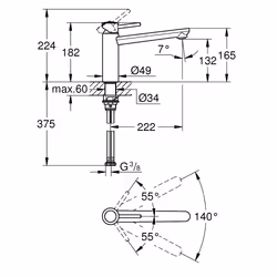 GROHE BauClassic Cromo - Vista aggiuntiva 5