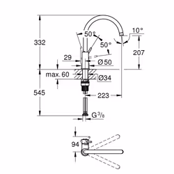 GROHE BauClassic Cromo - Vista aggiuntiva 5