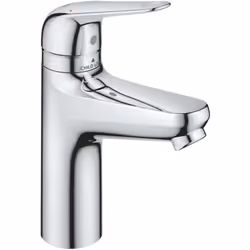 Miscelatore a leva per lavabo, misura M colore cromato trattamento superficiale GROHE Long Life altezza: 185 mm lunghezza del ...