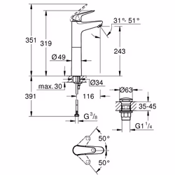 GROHE Swift Cromo - Vista aggiuntiva 4