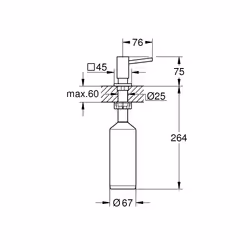 GROHE 40649000 erogatore di sapone Cromo - Vista aggiuntiva 4