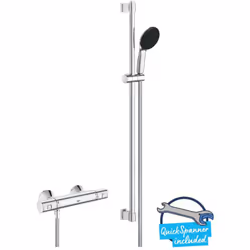 Set doccia Precision Start contiene miscelatore termostatico per doccia colore: cromo trattamento delle superfici GROHE Long- ...