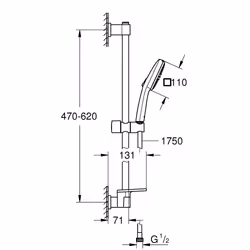 GROHE Vitalio Comfort 110 sistema di doccia Cromo - Vista aggiuntiva 4