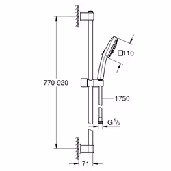 GROHE Vitalio Comfort 110 sistema di doccia Cromo - Vista aggiuntiva 4