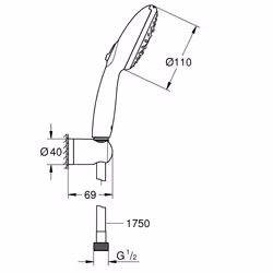 GROHE Vitalio Start 110 sistema di doccia Cromo - Vista aggiuntiva 4