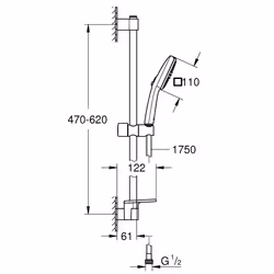 GROHE Tempesta Cube 110 sistema di doccia Cromo - Vista aggiuntiva 4