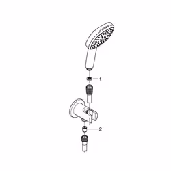 GROHE 26910003 sistema di doccia 1 testina/e Cromo - Vista aggiuntiva 4