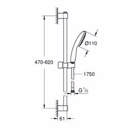 GROHE Tempesta 110 sistema di doccia Cromo - Vista aggiuntiva 5