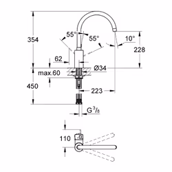 GROHE Eurosmart Cosmopolitan Cromo - Vista aggiuntiva 6