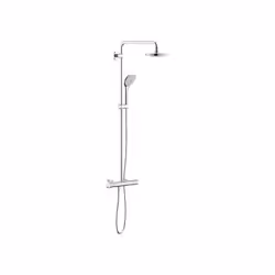 Colonna Doccia con Miscelatore Termostatico Esterno con Aquadimmer. Soffione Doccia Rainshower Moderno a Getto Fisso, diametr ...