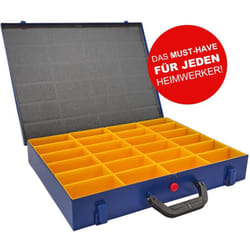 EuroPlus Pro m 44H-24 Valigetta professionale in metallo per minuteria, scatola di assortimento con 24 inserti - Allit