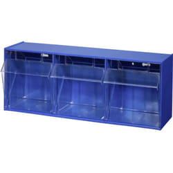 464410 Cassettiera porta minuteria VarioPlus ProFlip 3 (l x a x p) 600 x 240 x 200 mm Blu, Trasparente 1 pz. - Allit