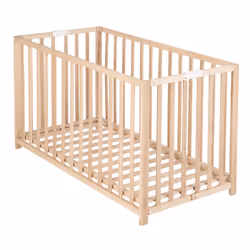roba Lettino Pieghevole "Fold Up", 60 x 120 cm - Naturale, Culla, 40 kg, Bambino/Bambina, Legno di faggio, Legno, Ripiegabile