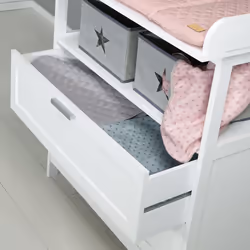 roba 'Hamburg' fasciatoio Pannello in fibra ad alta densità (HDF), Plastica, Legno Bianco - Vista aggiuntiva 4