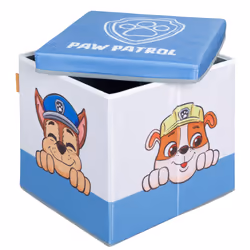roba 272910PW3 scatola di conservazione Poggiapiedi per bambini/ragazzi Quadrato Nylon, Poliestere Blu, Bianco