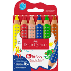 Faber-Castell 110630 pastello colorato Blu, Verde, Arancione, Rosa, Rosso, Giallo 6 pz