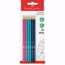 Faber-Castell 111184, HB, Multicolore, Arte, Disegno grafico, Hobby, Ufficio, Scuola, Technical drawing, Blister, 6 pz