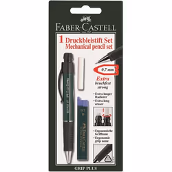 Faber-Castell Grip Plus, Nero, Grigio, Grigio, B, Girevole verso l'esterno, 0,7 mm, 1 pz