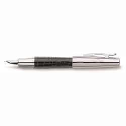 Faber-Castell E-Motion, Nero, Cromo, Sistema di riempimento del convertitore, Metallo, 1 pz