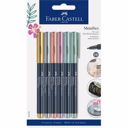 Faber-Castell 160706, 6 pz, Rame, Oro, Verde, Viola, Argento, Tipo di punta, Multicolore, Rotondo, 1,5 mm