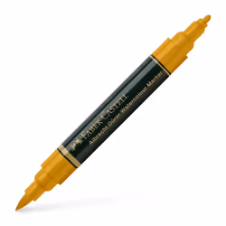 Faber-Castell PAP Dual Marker, 1 pz, Oro, Verde, Punta del pennello, Nero, Oro, 268 green gold, Tubo
