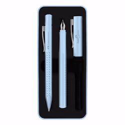Faber-Castell 201524, Azzurro, 2 pz, Penna a sfera + penna stilografica