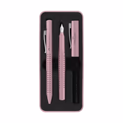 Faber-Castell 201528, Rosa, 2 pz, Penna a sfera + penna stilografica