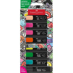 Faber-Castell Textliner Graffiti evidenziatore 8 pz Punta smussata Beige, Nero, Blu, Verde, Rosa chiaro, Arancione, Rosa, Giallo