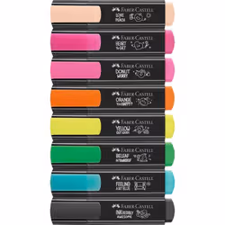 Faber-Castell Textliner Graffiti evidenziatore 8 pz Punta smussata Beige, Nero, Blu, Verde, Rosa chiaro, Arancione, Rosa, Giallo - Vista aggiuntiva 3