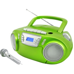 Soundmaster SCD5800GR Analogico 3 W FM, PLL Verde, Argento Riproduzione MP3