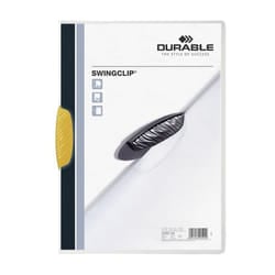 Durable Swingclip cartellina con fermafoglio Polipropilene (PP) Giallo