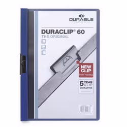 Durable Duraclip 60, Blu, Trasparente, PVC, 60 fogli, A4, 1 pz