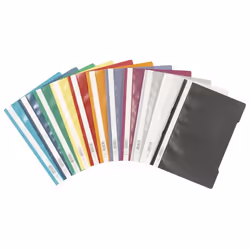 Durable 2573-01 cartellina con fermafoglio Polipropilene (PP) Nero, Trasparente